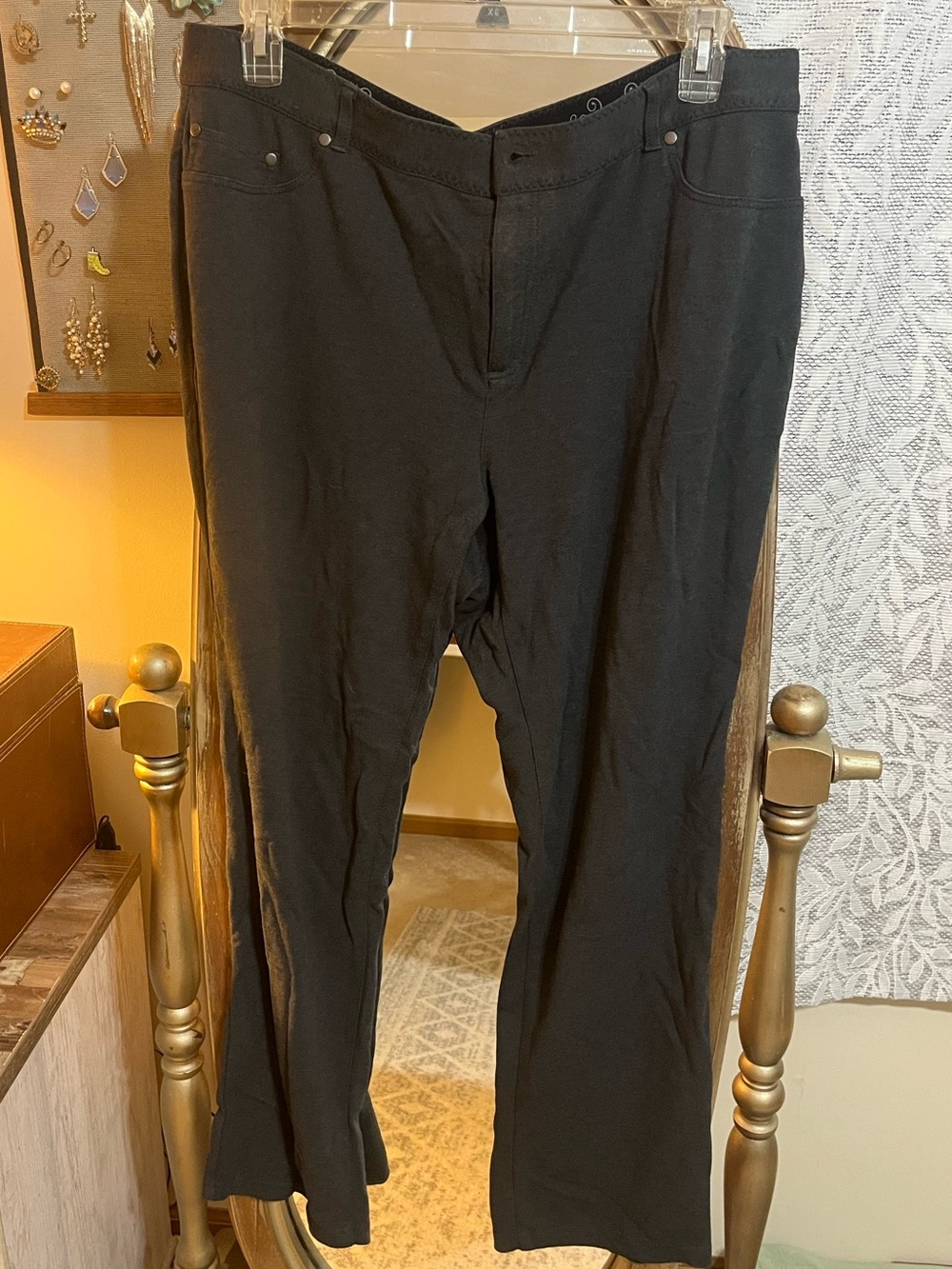 CJ Banks Gray Straight Leg Pants